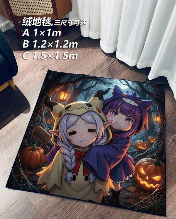 【海外代購】千鳥社《萬聖節芙莉蓮菲倫》寶可夢午睡毯地毯裝飾畫 午睡毯 地毯 