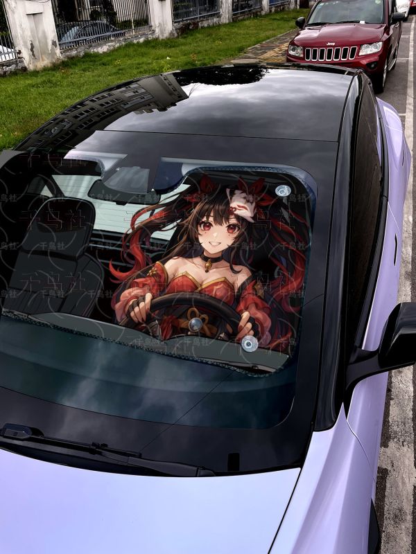 【海外代購】千鳥社 《汽車前擋遮陽—花火》夏季汽車遮陽防曬前擋開車二次元花火崩壞星穹鐵道Sparkle 