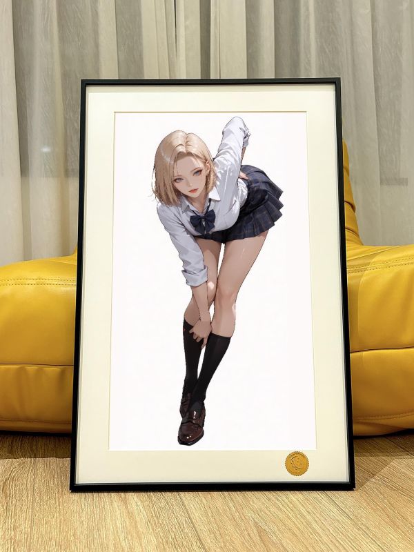 【海外代購】星空《俯身18號》Android七龍珠人造人拉姿麗lazuli克林裝飾畫 