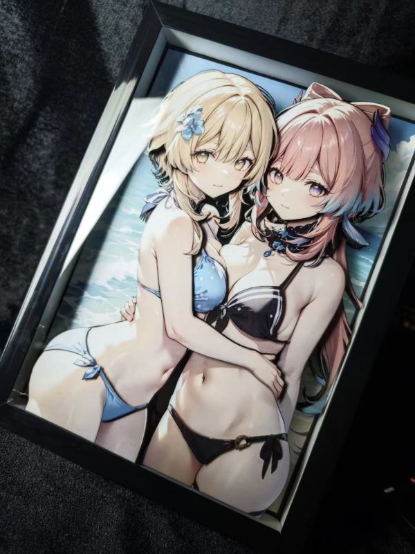【海外代購】泥棒貓 極簡立體裝飾畫 D9-001 螢&珊瑚宮心海 
