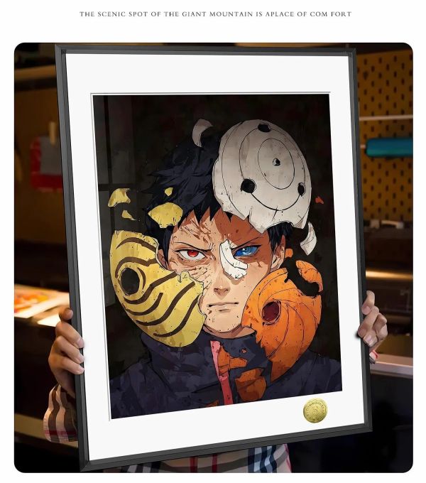 【海外代購】皇呱《悲情帶土》火影忍者假面之男裝飾畫 午睡毯 地毯 