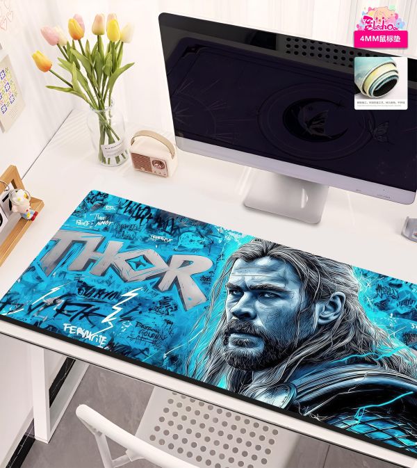 【海外代購】阿喵畫社 漫威英雄雷神浩克 8k主題高清裝飾畫 床頭地墊 滑鼠墊 