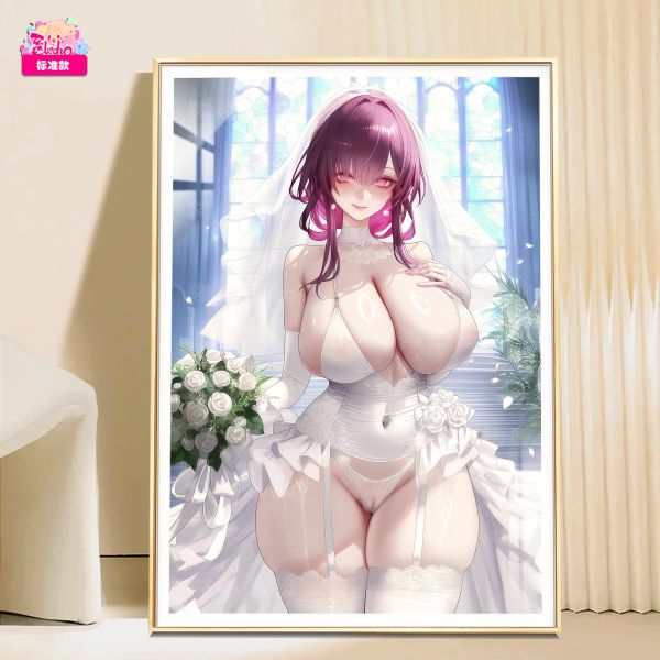【海外代購】阿喵畫社 婚紗 白禮服卡芙卡 8k主題超清裝飾畫 午睡毛毯 4公斤大護腕滑鼠墊 冰箱貼 