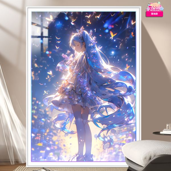 【海外代購】阿喵畫社 蝶舞臻彩 初音未來 8k超清裝飾畫 