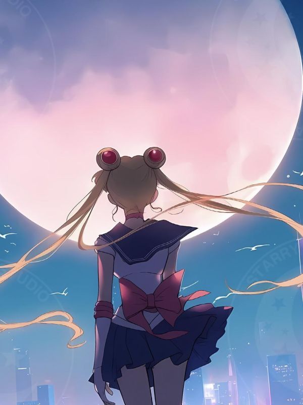 【海外代購】星空 《美少女背影》水兵月月野兔水手月亮倩妮迪公主Sailor Moon動漫裝飾畫 