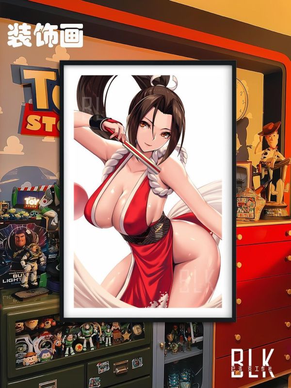 【海外代購】巴洛克 《扇子女》裝飾畫 拳皇 