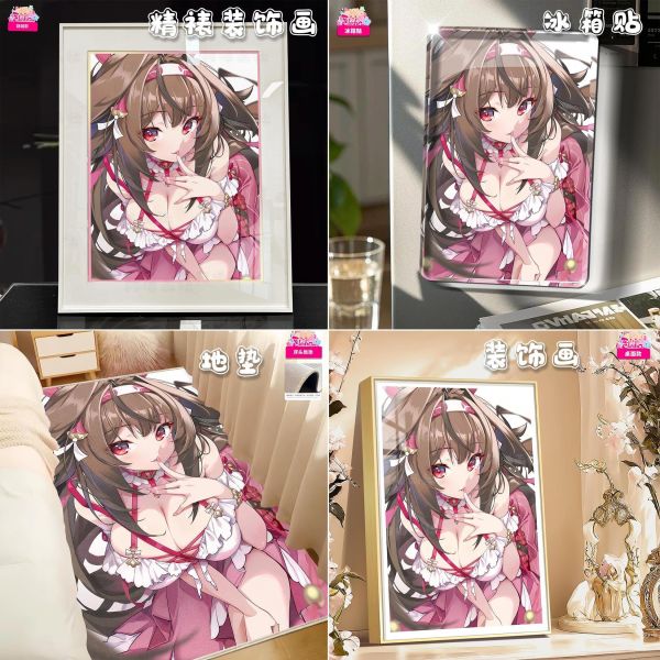 【海外代購】阿喵畫社 玫粉風情 甜心葉瞬光 展館級12k收藏超清精裱畫 床頭地墊 冰箱貼 