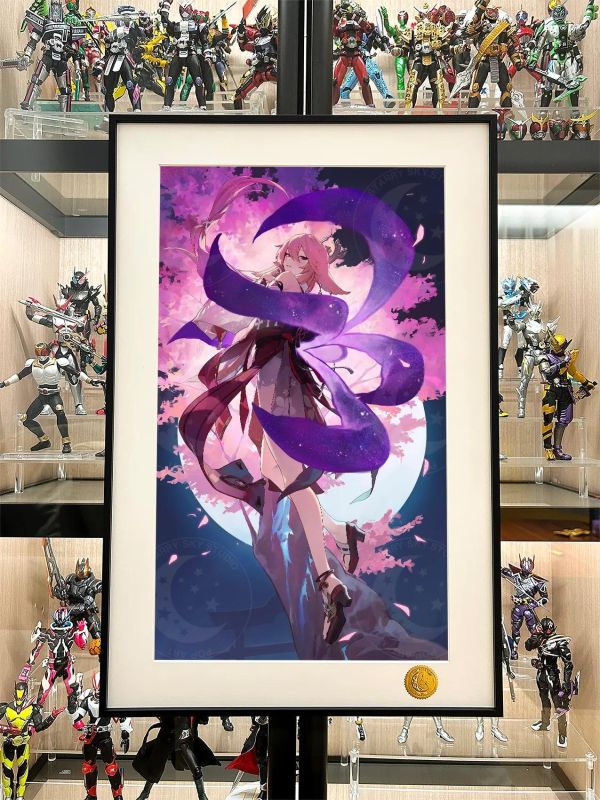 【海外代購】星空《月之八重神子》原神狐狸小姐裝飾畫 