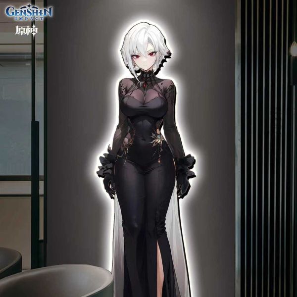 【海外代購】阿喵畫社 1比1復刻原神 晚會 僕人發光燈帶裝飾畫 