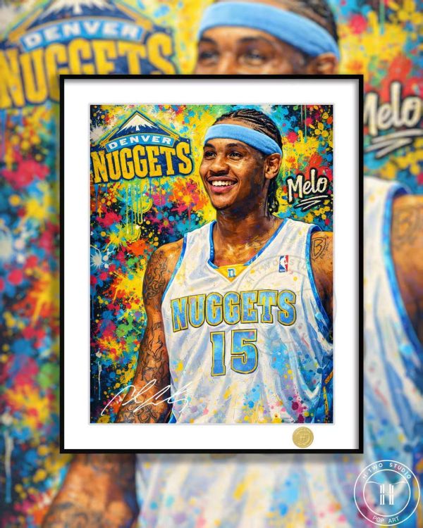 【海外代購】H2 《甜瓜安東尼》NBA卡麥隆安東尼丹佛金塊隊尼克裝飾畫 