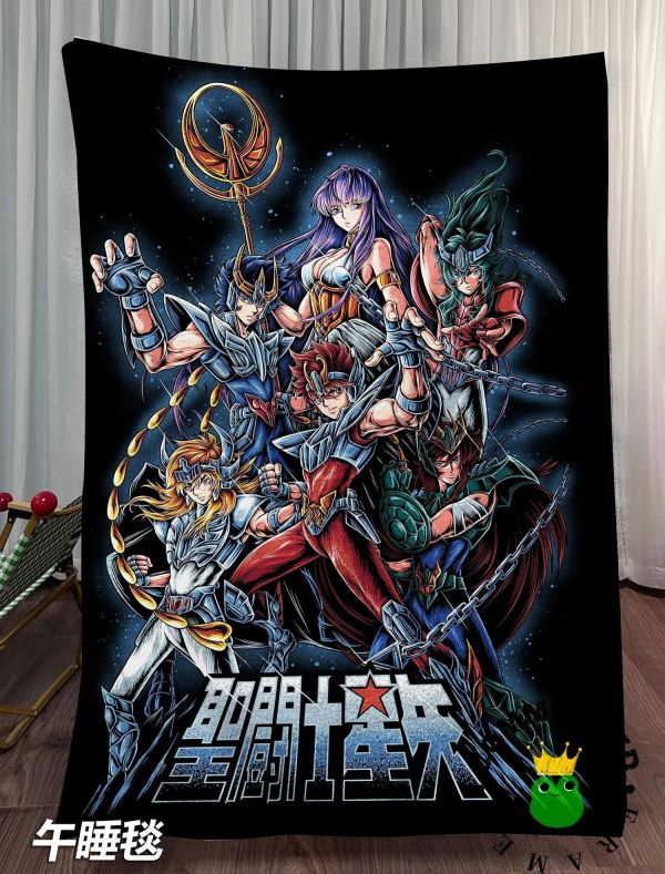 【海外代購】皇呱《聖鬥士星矢全員照》裝飾畫 午睡毯 地毯 