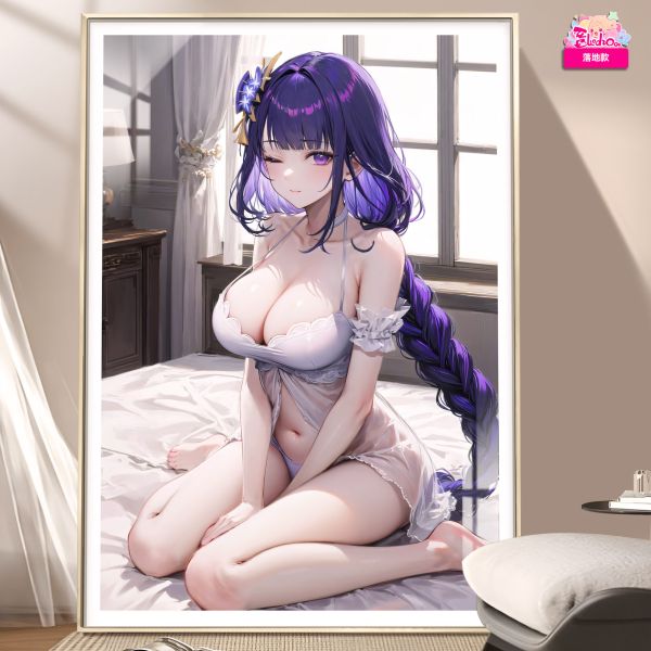 【海外代購】阿喵畫社 入睡前奏 雷電將軍 8k超大高清裝飾畫 