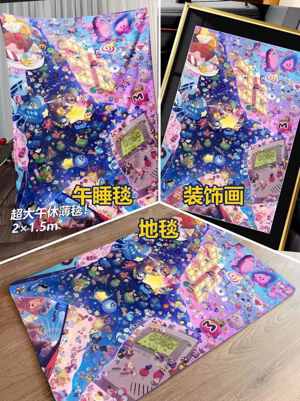 【海外代購】千鳥社 星之卡比 32周年 第二彈 Kirby全家福GameBoy 午睡毯地毯装饰画 