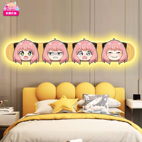 【海外代購】阿喵畫社 阿尼亞經典表情 間諜過家家超長發光燈帶裝飾畫