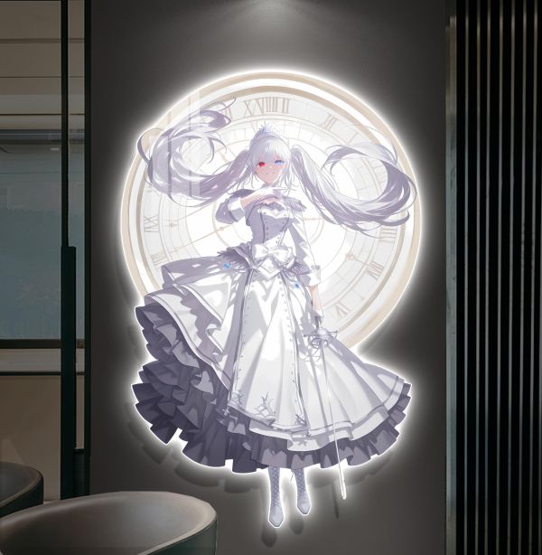 【海外代購】阿喵畫社 狂狂帝 白之女王 超大常亮氣氛裝飾燈帶畫 