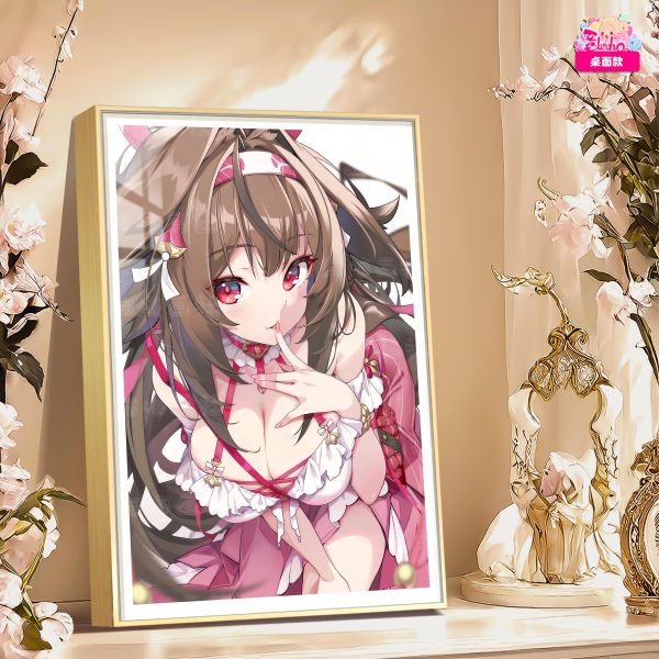 【海外代購】阿喵畫社 玫粉風情 甜心葉瞬光 展館級12k收藏超清精裱畫 床頭地墊 冰箱貼 
