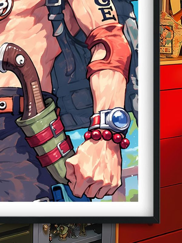 【海外代購】巴洛克《陽光艾斯》燒燒果實Ace海賊王裝飾畫 