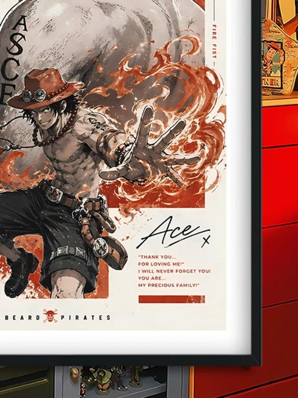 【海外代購】巴洛克 《檔案艾斯》Ace海賊王裝飾畫冰箱貼 