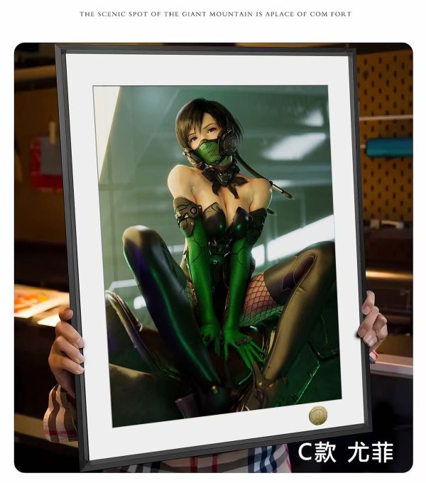 【海外代購】皇呱 最終幻想女角色 愛麗絲蒂法Tifa尤菲 裝飾畫 