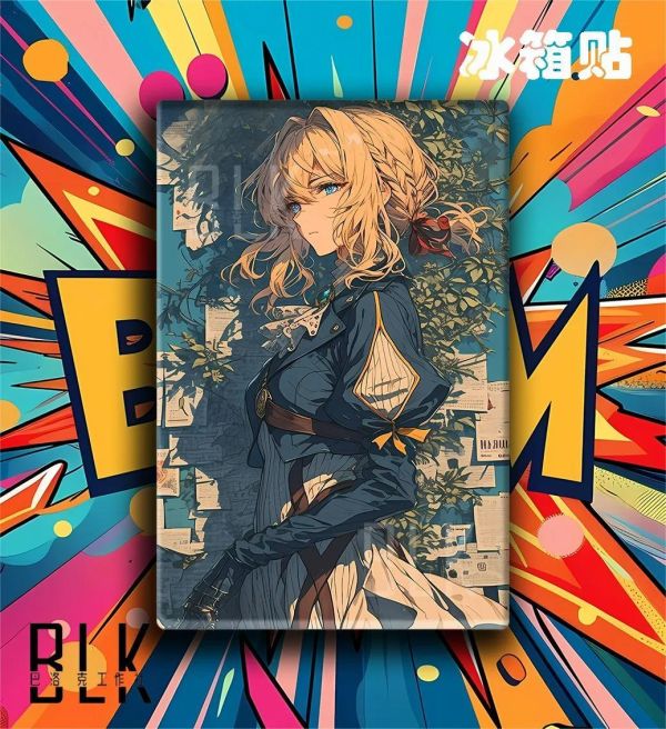 【海外代購】巴洛克《紫羅蘭永恆花園》薇爾莉特伊芙加登裝飾畫冰箱貼 
