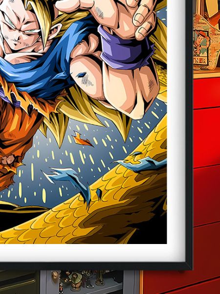 【海外代購】巴洛克 《金色悟空》七龍珠超級賽亞人Dragon Ball卡卡洛特布瑪克林動漫裝飾畫冰箱貼 