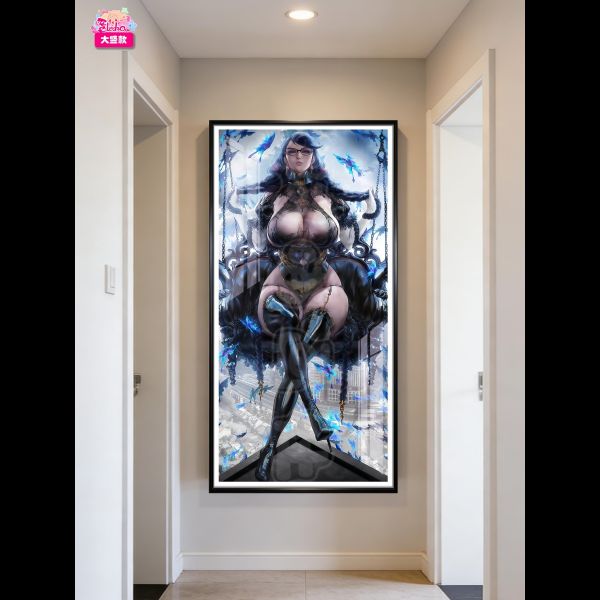 【海外代購】阿喵畫社 黑夜魔女 獵天使貝優妮塔大豎款 12k主題高清裝飾畫 4公斤大護腕滑鼠墊 冰箱貼 