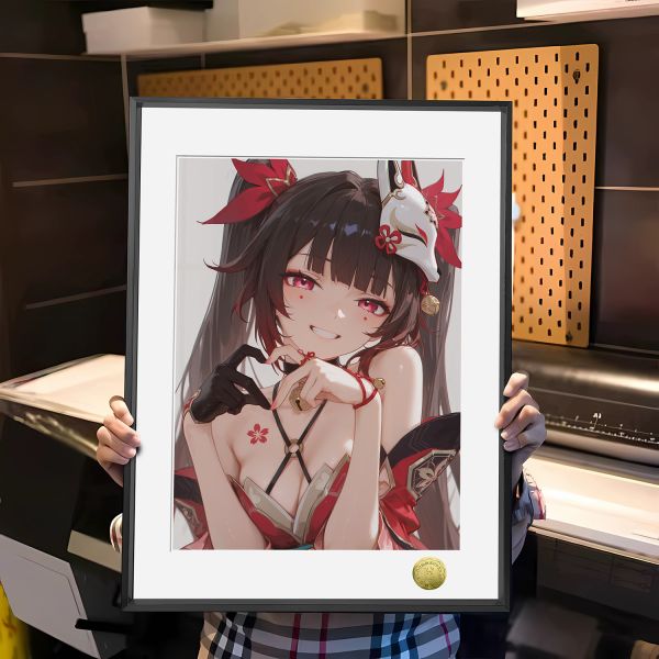 【海外代購】皇呱 《花火大人比心》崩壞:星穹鐵道假面愚者的花火大人比心週邊裝飾畫 午睡毯 地毯