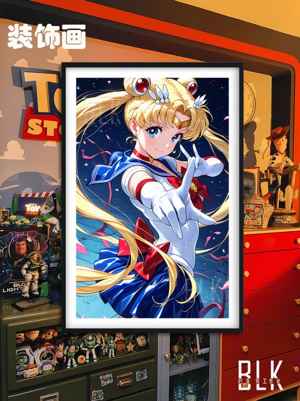 【海外代購】巴洛克  《水手月亮》Sailor Moon美少女戰士水兵月月野兔倩妮迪公主動漫裝飾畫冰箱貼 