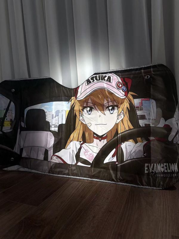 【海外代購】千鳥社 汽車遮陽前擋風玻璃隔熱明日香綾波麗EVA二次元防曬 