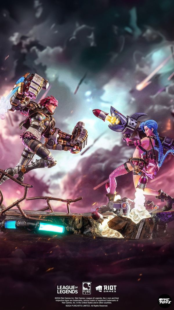 【預定】purearts《英雄聯盟》金克絲&蔚1/6雕像 