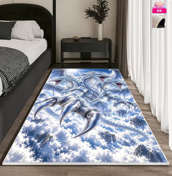 【海外代購】阿喵畫社 天空 青眼白龍大豎款 雙聯新品12K主題超清裝飾畫 
