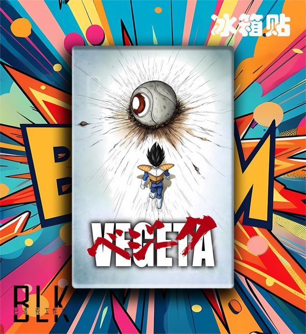 【海外代購】巴洛克 《VAGETA》悟空貝吉塔布瑪七龍珠弗利薩裝飾畫冰箱貼 
