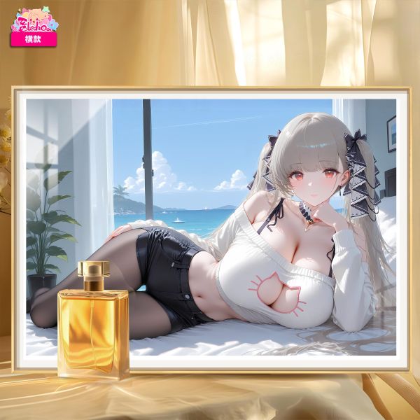 【海外代購】阿喵畫社 黑絲 可畏 8k主題高清裝飾畫 床頭地墊 冰箱貼 