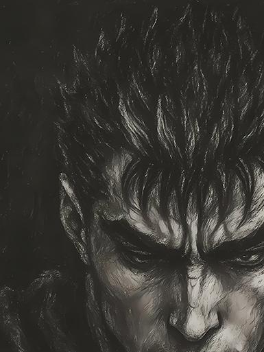 【海外代購】巴洛克 《墨色格斯》劍風傳奇三浦建太郎烙印戰士Guts裝飾畫冰箱貼 