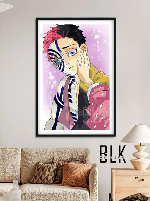【海外代購】巴洛克《狛戀》鬼滅之刃無限城篇上弦叄裝飾畫冰箱貼 