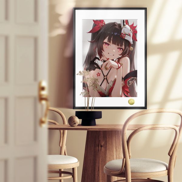 【海外代購】皇呱 《花火大人比心》崩壞:星穹鐵道假面愚者的花火大人比心週邊裝飾畫 午睡毯 地毯