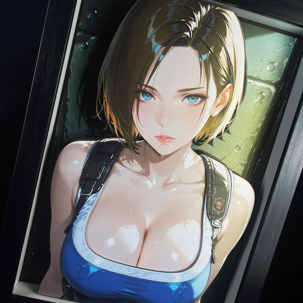 【海外代購】黑白畫映 B&W Jill Valentine吉爾瓦倫蒂安 立體裝飾畫 