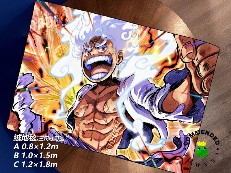 【海外代購】皇呱 《魯夫超燃太陽神形態》 海賊王ONE PIECE魯夫超燃太陽神尼卡形態週邊裝飾畫 午睡毯 地毯 
