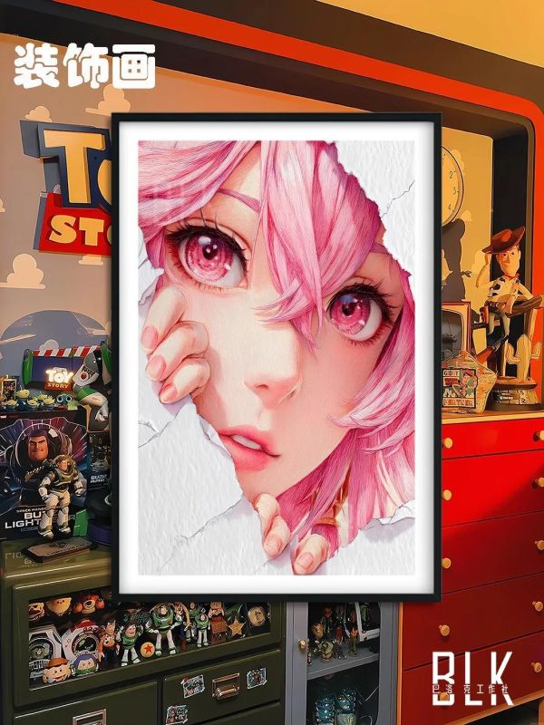 【海外代購】巴洛克 《紙張八重神子》原神動漫裝飾畫冰箱貼 