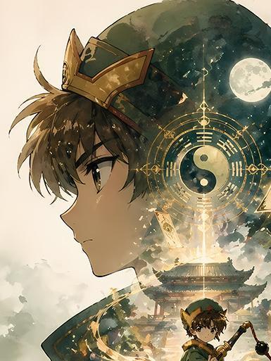 【海外代購】巴洛克 《小狼剪影》百變小櫻木之本櫻魔卡少女櫻知世庫洛牌動漫裝飾畫冰箱貼 