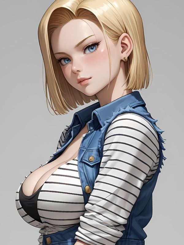 【海外代購】星空《跪姿18號》人造人拉姿麗Android18七龍珠動漫裝飾畫 