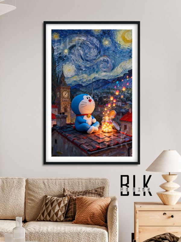 【海外代購】巴洛克 《星空哆啦A夢》Doraemon機器貓小叮噹大雄動畫裝飾畫