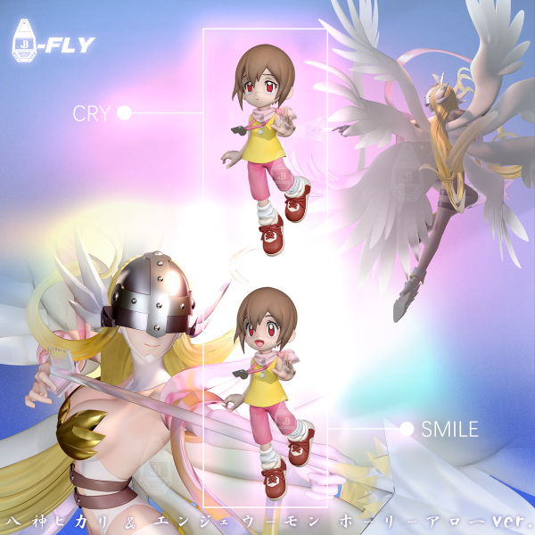 【預定】JBS 羈絆社 天女獸－神聖弓箭版＆01八神光（嘉兒） 數碼寶貝 