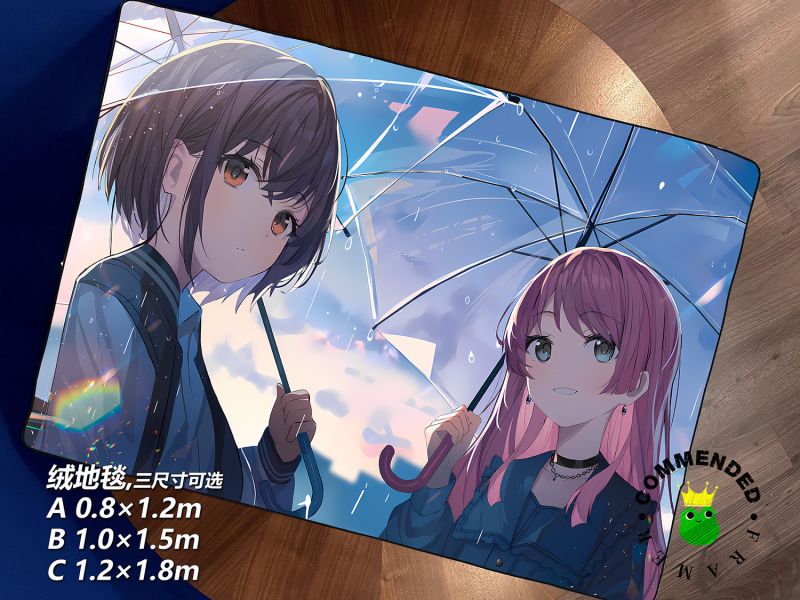 【海外代購】皇呱 《愛燈CP》 MyGO!!!!!愛燈CP千早愛音&高松燈週邊裝飾畫 午睡毯 地毯 