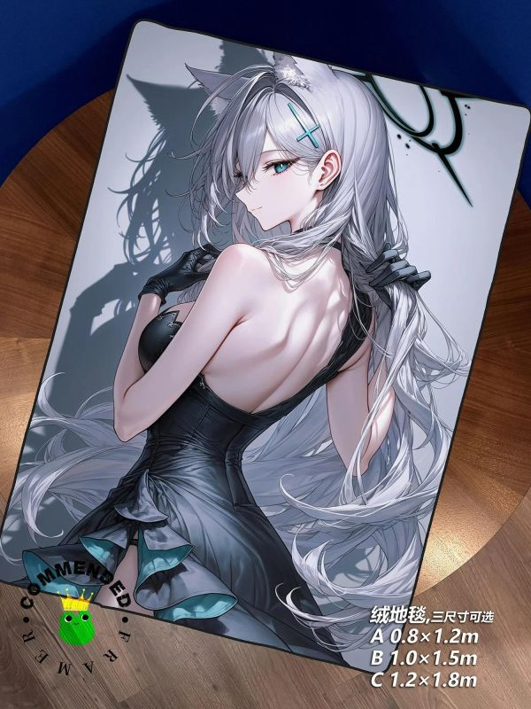 【海外代購】皇呱 《月落白狐》蔚藍檔案砂狼白子裝飾畫 午睡毯 地毯 