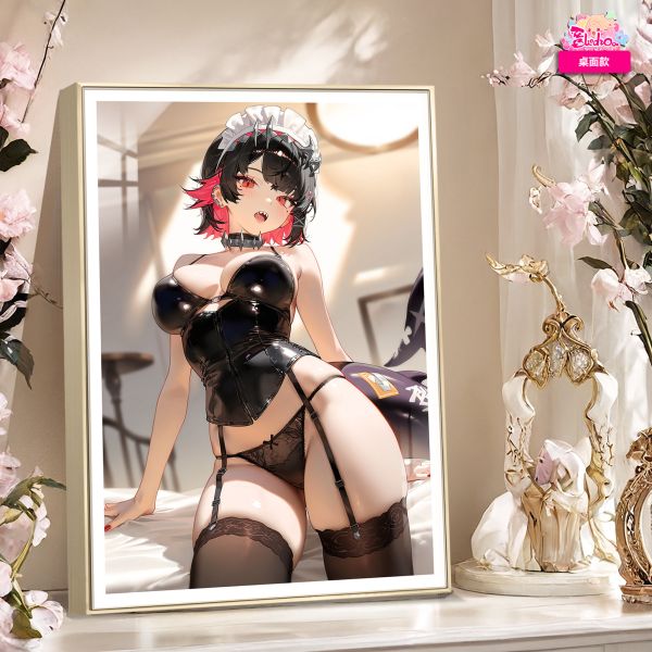 【海外代購】阿喵畫社 女僕鯊魚妹 8k超大高清裝飾畫 等身抱枕款 床頭地墊 