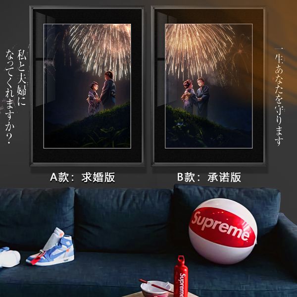 【海外代購】千鳥社 《戀雪狛治求婚》鬼滅之刃無限城猗窩座戀雪狛治煙火主視覺圖裝飾畫 