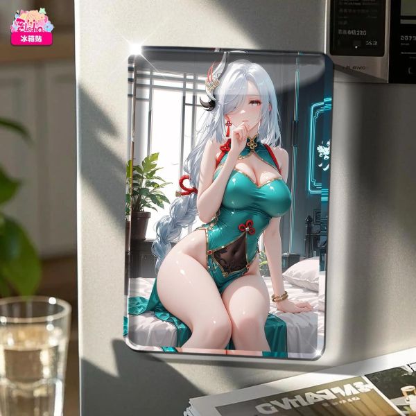 【海外代購】阿喵畫社青璃 旗袍申鶴裝飾畫 原神 