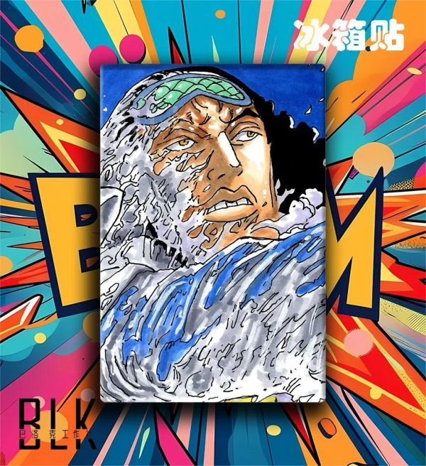 【海外代購】巴洛克 《海軍三大將》海賊王裝飾畫冰箱貼 