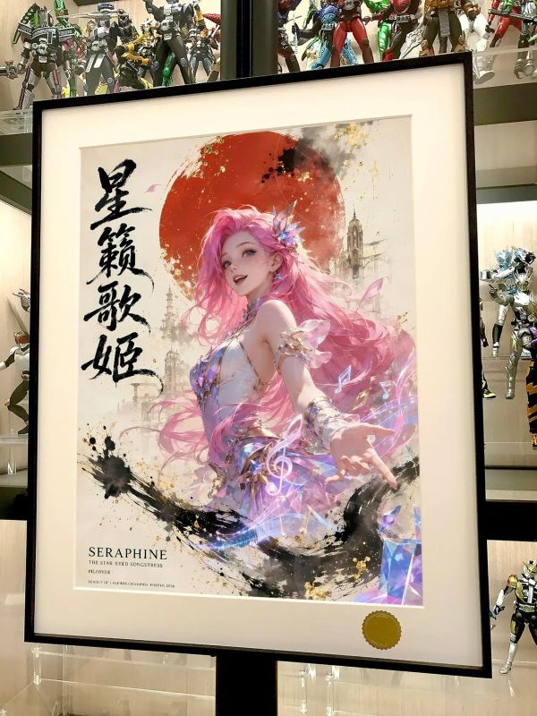 【海外代購】星空《星籟歌姬》英雄聯盟LOL裝飾畫 